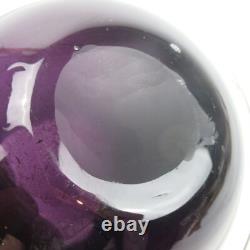 Czech Design Glass Vase Purple Amethyst Handmade Czech Art Glass Svoboda