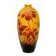 D'argental Acid Etched 2 Color Cameo Art Glass Vase Florals C. 1910