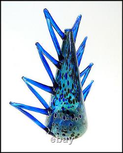 DALE CHIHULY Rare Original Venetian Vase Hand Blown Glass Signed Artwork Macchia
