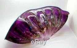DALE CHIHULY Sea Form Big SeaShell Art Glass Vase/Deco Sculpture, Apr 12.5 Wide