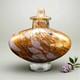 Dale Tiffany Hand Blown Art Glass Lidded Vase Gold Lilac Aventurine Art Deco