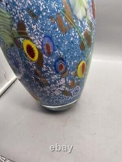 Dale Tiffany Light Tesoro Hand Blown Art Glass Vase Gold Metalic