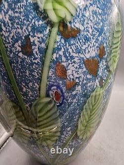 Dale Tiffany Light Tesoro Hand Blown Art Glass Vase Gold Metalic