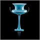 Dante Marioni Original Hand Blown Blue Glass Vessel Signed Chalice Vase Cup Art