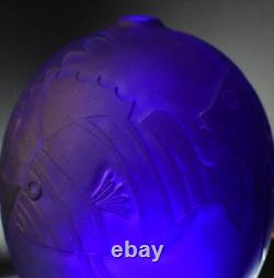 Dark Purple Glass Fish Vase by Martha Henry