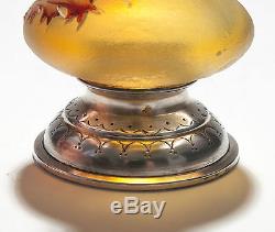 Daum Cameo Thistle Vase Art Nouveau French Glass c1900 Signed to Base