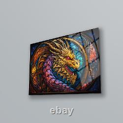 Dragon Wall Art, Tempered Glass Art, Glass Printing Stained Glass Wall Art