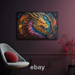 Dragon Wall Art, Tempered Glass Art, Glass Printing Stained Glass Wall Art