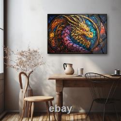 Dragon Wall Art, Tempered Glass Art, Glass Printing Stained Glass Wall Art