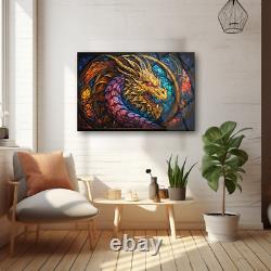 Dragon Wall Art, Tempered Glass Art, Glass Printing Stained Glass Wall Art