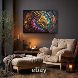 Dragon Wall Art, Tempered Glass Art, Glass Printing Stained Glass Wall Art