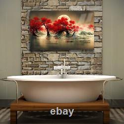 Dream Forest Sea Art, Modern Wall Art, Abstract Glass Art, Wall Art Glass, Wall