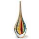 Drop Glass Vase Hippie Colored Canes Hand Blown Murano-style Art Glass Mode