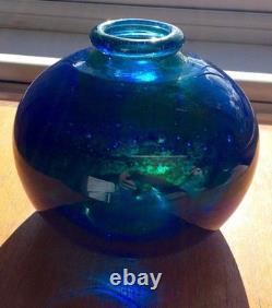 Early Cobalt Blue Mdina Glass Globe Vase