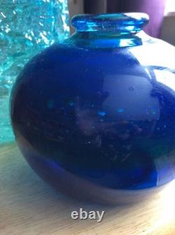 Early Cobalt Blue Mdina Glass Globe Vase