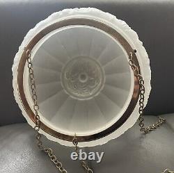 Early c20 Large Art Deco Ceiling Lamp Shade Pressed Glass With Gallery