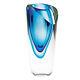 Elegant And Modern Murano Style Art Glass Colorful Centerpiece Azure Vase, 7