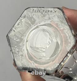 Elis Bergh Art Deco 1937 Swedish Glass Vase Etched Nude Lady Elis Bergh Signed