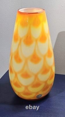 Elme Glasbruk Mid Century 1960s Swedish Art Glass Vase By Carl-Olof Borgarp Elme Glasbruk Mid Century 1960s Swedish Art Glass Vase By Carl-Olof Borgarp