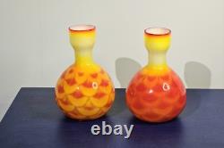 Elme Glasbruk Mid-Century Modern Art Glass Vases Designed By Carl-Olof Borgarp