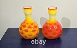 Elme Glasbruk Mid-Century Modern Art Glass Vases Designed By Carl-Olof Borgarp