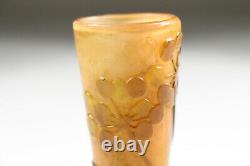 Émile GALLÉ (1846-1904) Small Art Nouveau Glass Vase Fig Tree 12cm ca. 1910