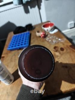 Emile Galle Glass Vase, Vintage, Engraved Two Tone, Mountainous Finish