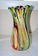 Europa Multi Colored Studio Art Glass Vase Hand Made Blown Portugal 14 Tall