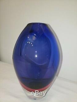 FLAVIO POLI Sommerso Vase for Seguso Vetri d'Arte Eames Era Murano Glass Purple