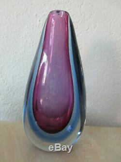 FLAVIO POLI for Seguso 1950's Sommerso Art Glass Vase