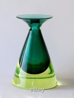 FLAVIO POLI sommerso glass vase murano seguso vetri d'arte 50s 60s midcentury
