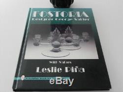 FOSTORIA George SAKIER Glass LOTUS Vase line No. 2428 Black Ebony Art Deco Eames