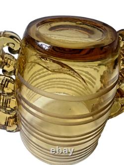 FRENCH PIERRE D'AVESN For DAUM Shades of Amber Art Glass Vase 16.2cm Height