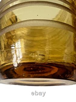 FRENCH PIERRE D'AVESN For DAUM Shades of Amber Art Glass Vase 16.2cm Height