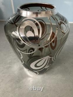 FRIEDRICH SPAHR siver decorated vase(WMF) 1950-1960