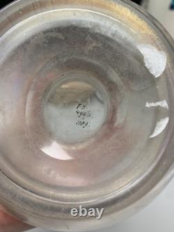 FRITZ HECKERT ART NOUVEAU GLASS VASE Marked FH. 490/10. 1189