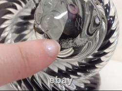 FUSION Z CZECH REPUBLIC black TWIST ROPE KNOT ART GLASS SCULPTURE