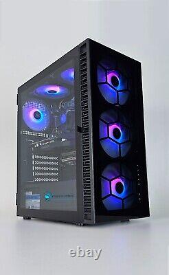 Fast RGB 6-Fans Glass Gaming PC i7 32GB DDR4 SSD RTX Windows 10 Wifi Bluetooth