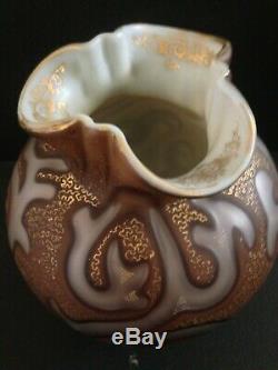 Federzeichnung Loetz Octopus Art Glass Vase Mother of Pearl Air Trap