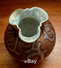 Federzeichnung Loetz Octopus Art Glass Vase Mother of Pearl Air Trap