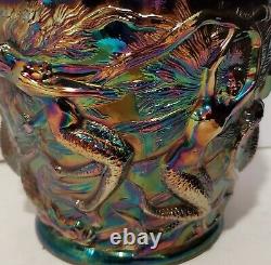 Fenton Art Glass Amythest Carnival Glass 6 1/2 Mermaid Planter Vase