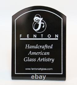 Fenton Art Glass Blue Rose Vase Ruffled Edge Satin Glass Vase