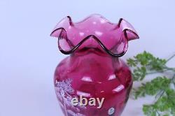 Fenton Art Glass Country Cranberry Mary Gregory Collection 2001