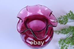 Fenton Art Glass Country Cranberry Mary Gregory Collection 2001