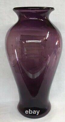 Fenton Art Glass Hand Painted Twinkle Twinkle Mary Gregory On Aubergine Vase