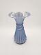 Fenton Lavender Overlay Wheat Vase