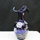 Fenton Royal Purple Wild Orchids Hand Painted Vase Le Special Order 2003 W2187