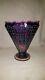 Fenton Art Glass Plum Opalescent Hobnail Fan Vase