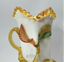 Fine 13.25 STEVENS & WILLIAMS Art Glass Vase MINT c. 1900 antique English