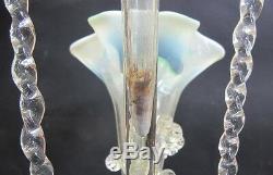 Fine & Tall 19th C. American Art Glass Epergne Vase c. 1890 antique Victorian